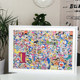 1000 piece puzzle frame 51x73.5 Murakami Takashi Sunflower Doraemon Doraemon puzzle with white edge framing