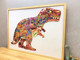 Simple solid wood puzzle frame children's puzzle 280-piece dinosaur 150-piece elephant special-shaped puzzle special photo frame