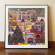 Casual and Modern Aluminum Alloy Picture Frame Square Cardboard with Blooming Flowers Galison Winter Lights Christmas Puzzle Frame