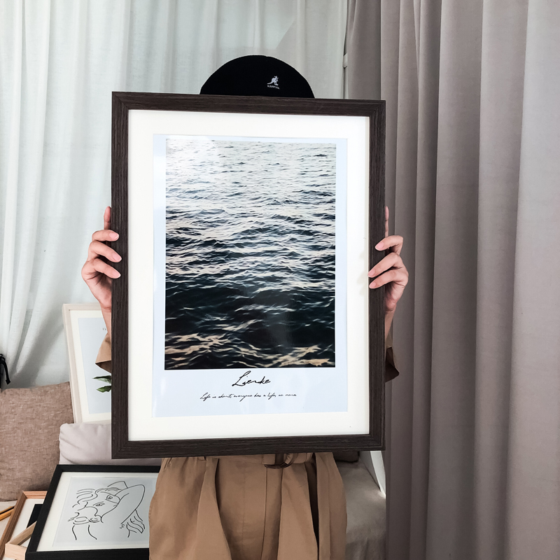 Solid wood simple Nordic ins wind picture frame Photo advertising poster frame customization