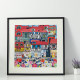 Simple Flat Solid Wood Frame Dream Town 1000 Pieces 58.4X58.4Cm Special Photo Frame