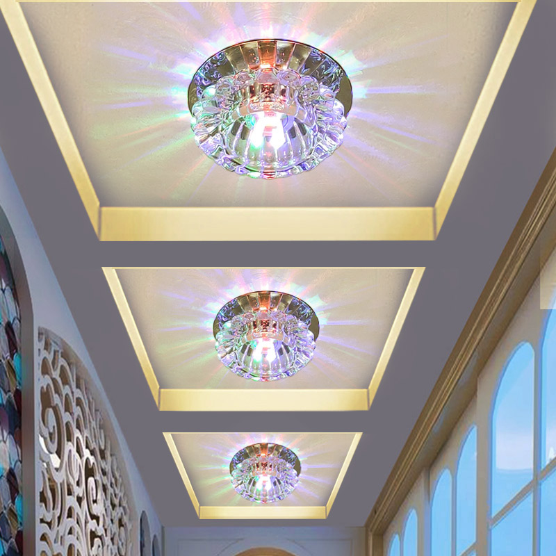 led crystal spotlight walkway light corridor light hallway entrance light TV back shadow wall light embedded downlight hole light
