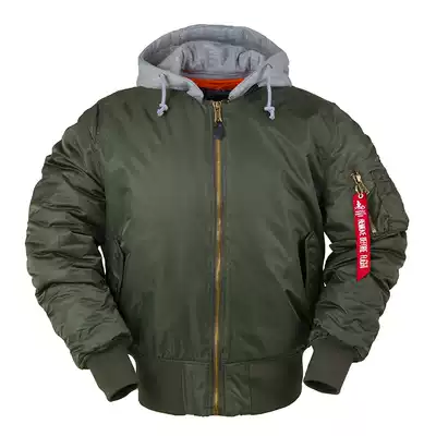 18 winter hooded loose bomber jacket MA-1 air force jacket thickened cotton clothes men and women couples trend