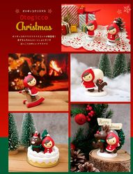 Christmas Little Red Riding Hood Mini Desktop Ornament Photo Prop Japanese Style Cat Zakka