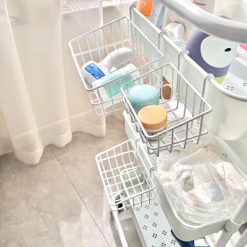 メッシュラック吊りかご、ワイヤーメッシュ収納ラック、収納かご、メッシュ吊りかご、スーパーマーケットの棚トレイ収納かご