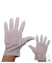 White nylon dust-free anti-static special work protective gloves labor protection stripe work gloves non-slip man-to-female