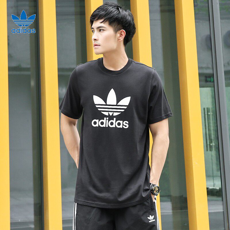 Купить Adidas adidas официальный сайт предоставить официальное право клевер  20 осень мужчина случайный короткий рукав T футболки CW0709 в  интернет-магазине с Таобао (Taobao) из Китая, низкие цены | Nazya.com