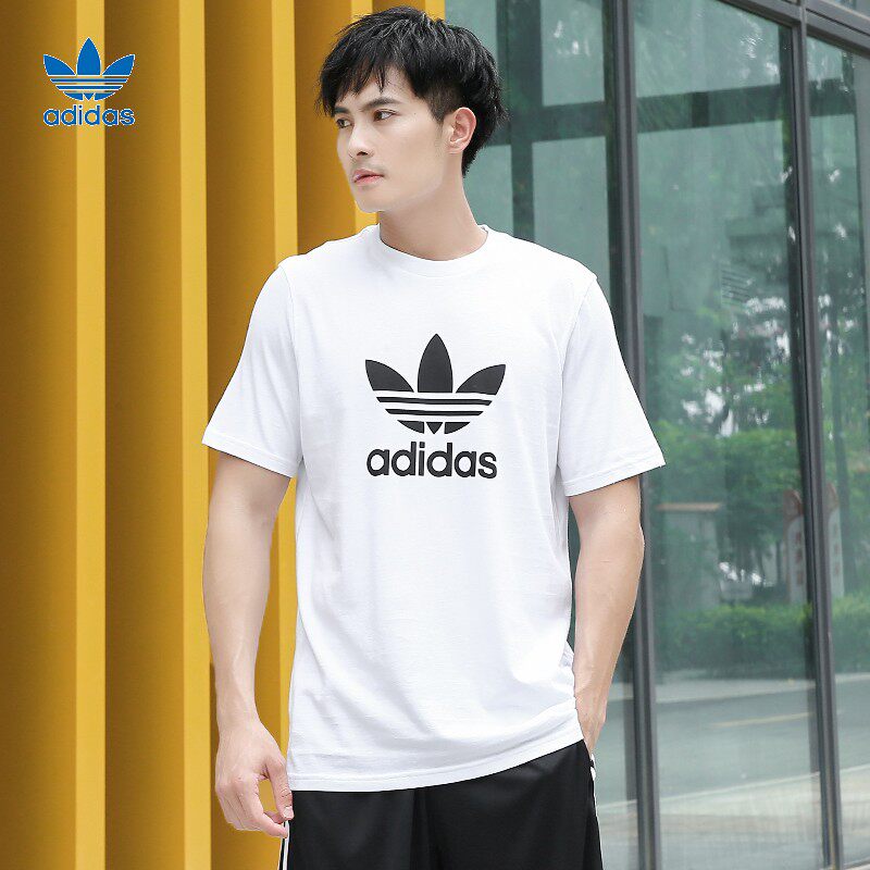 Купить Adidas adidas официальный сайт предоставить официальное право клевер  20 осень мужчина случайный короткий рукав T футболки CW0709 в  интернет-магазине с Таобао (Taobao) из Китая, низкие цены | Nazya.com