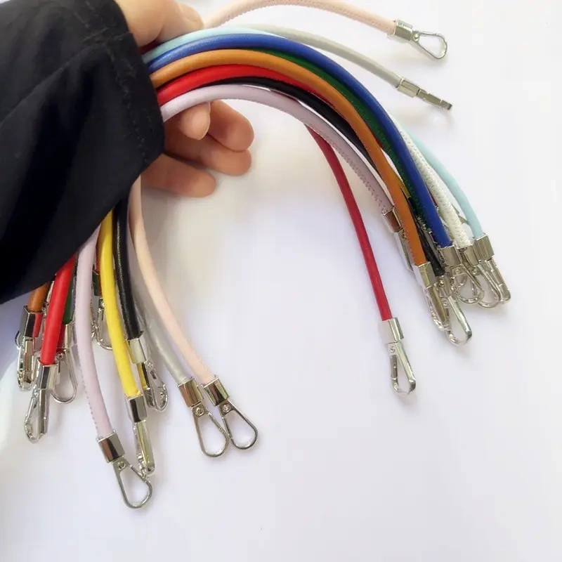 In-Stock Pu Handbag Phone Strap with DIY Lanyard Wrist Strap, Simple Phone Strap, Anti-Drop Trendy Wrist Strap