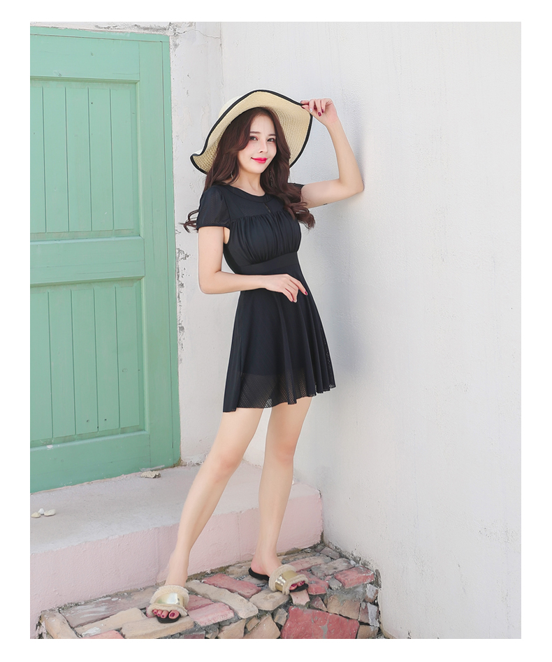 Áo tắm nữ 2019 mới đính kèm cổ tích fan hâm mộ bảo thủ che bụng là gầy gợi cảm cỡ lớn mập mạp Hàn Quốc. - Bộ đồ bơi One Piece bộ đồ bơi nữ liền thân	