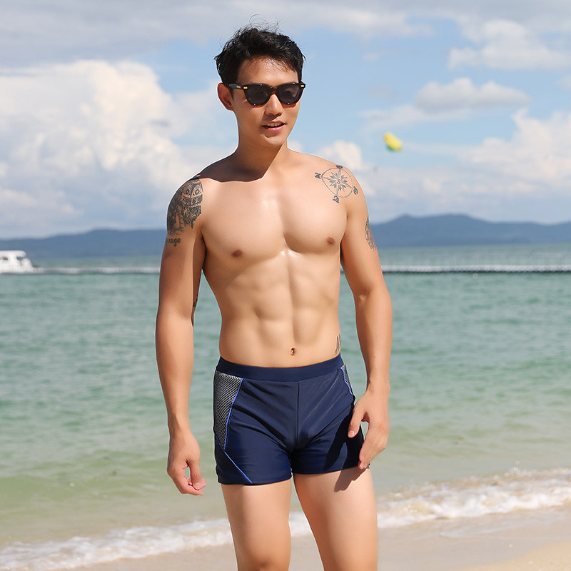 Swimsuit Men's Bubble Spa Swimsuit Flat Corner Fashion Swimming Pants Suit Swimsuit Spa anti-embarrassment swimming gear
