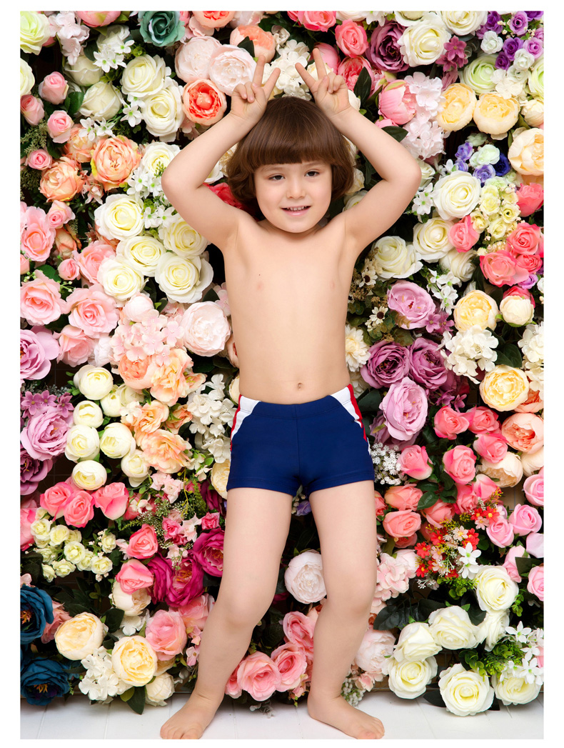 Shu Man Children Đồ bơi Quần short Xiao Zhong Tong Dây đeo chặt chẽ và thoải mái Đồ bơi màu tương phản Đồ bơi - Bộ đồ bơi của Kid đồ bơi bé gái