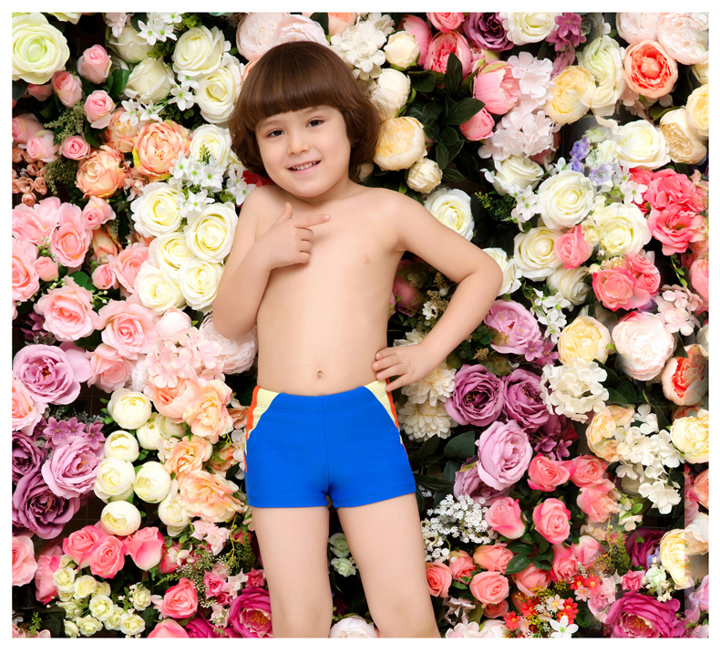 Shu Man Children Đồ bơi Quần short Xiao Zhong Tong Dây đeo chặt chẽ và thoải mái Đồ bơi màu tương phản Đồ bơi - Bộ đồ bơi của Kid đồ bơi bé gái
