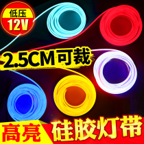 LED silicone soft light with flexible neon outdoor waterproof advertising patch high light signboard 12V shape soft light bar