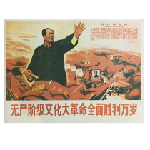 Portrait of Chairman Mao Office living room wall painting Vintage period hanging painting Collection Publicity mural frameless poster painting