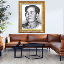 Framed painting like Chairman Maos portrait great man Mao Zedong sketch mural wall painting hanging painting Hall decoration painting