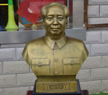 Chairman Maos pure bronze figure 40cm half-body platform like Mao Zedongs image craft office ornaments housewarming opening gifts