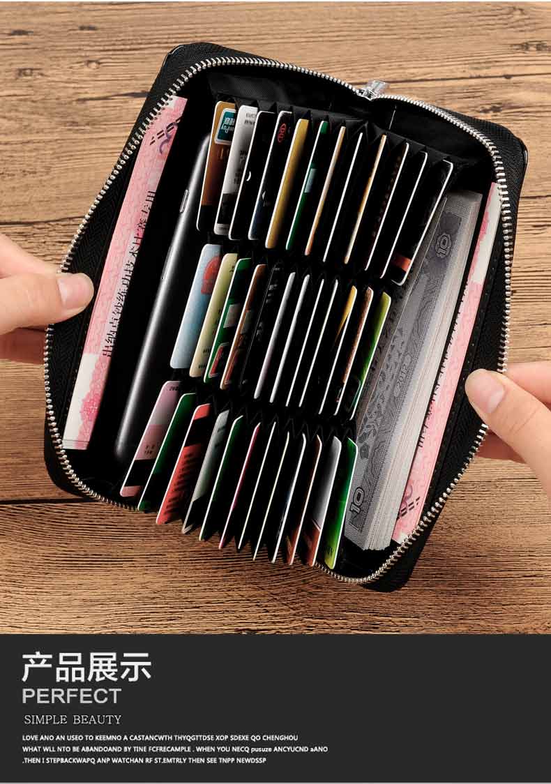Gói thẻ chống trộm đa chức năng Bộ thẻ accordion dài đa chức năng Gói tín dụng ngân hàng Thẻ chống da khử khử NFC ví nữ đẹp