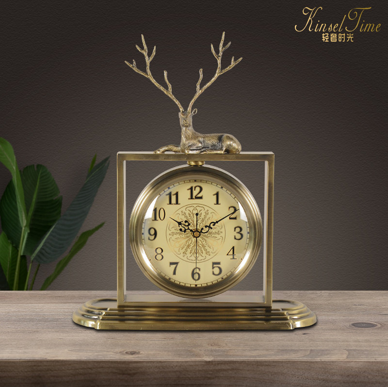 American metal grandfather clock European clock vintage decorative table clock fashion creative living room ornaments home bedroom sitting clock