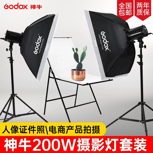 Godox Shenniu 200w Photography Flash Photography Сертификат Сертификат фото Статическое фото -студия светлая коробка питания Свет