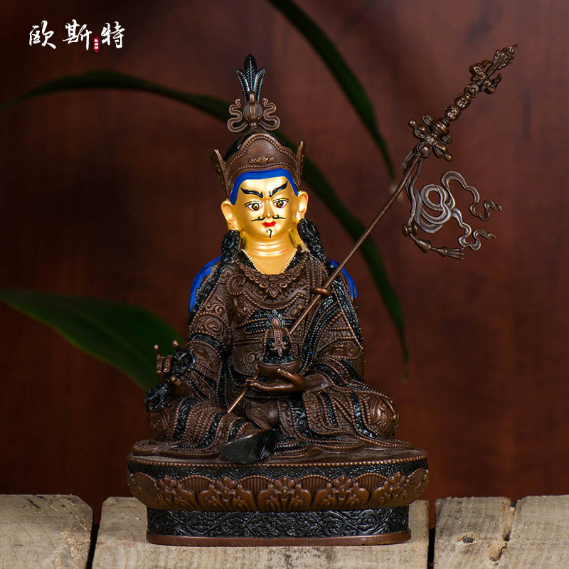 Lotus Peanuts Grand Buddhist statue bronze imitation ancient Tibet Ningma sent home home dedicated to the statue lotus master statue of peanut