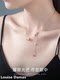 South Korea's Louise Damas light luxury small waist necklace women's 18K gold sweater chain rose gold color gold high-end sense