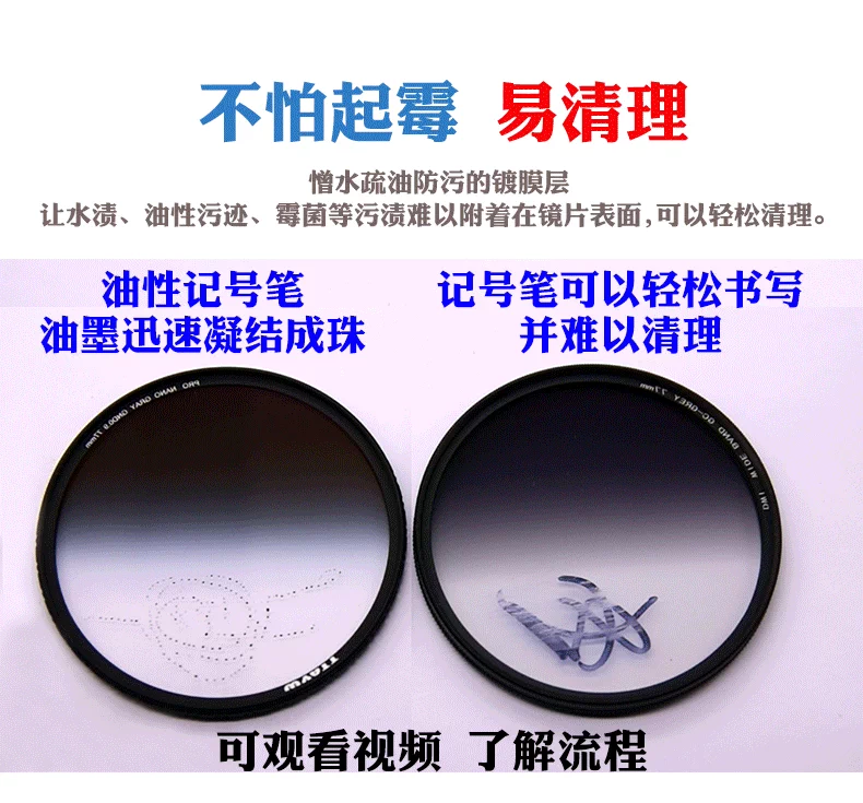 Yue camera ngược ống kính độ dốc 67 72 77 82mmgnd mềm kính màu xám tròn mờ SLR Canon Nikon - Phụ kiện máy ảnh DSLR / đơn