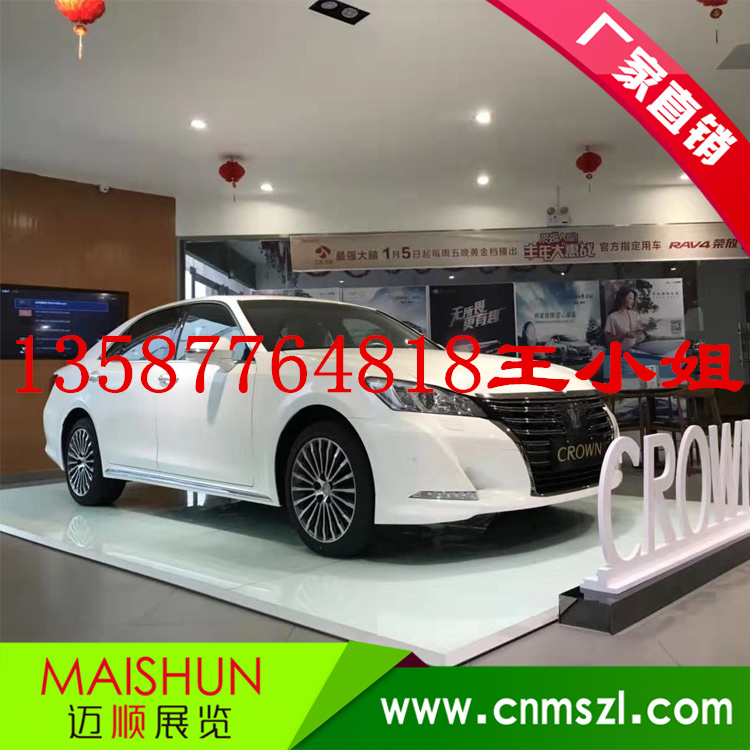 Beveled tempered glass wood floor 35mm thin exhibition auto floor touring auto show car show car show