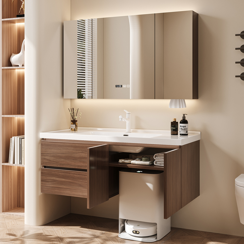 Medieval-Style Robot Base Station Smart Bathroom Sink and Washbasin Integrated Ceramic Basin Cabinet Combination Bathroom Vanity Medieval-Style Robot Base Station Smart Bathroom Sink and Washbasin Integrated Ceramic Basin Cabinet Combination Bathroom Vanity