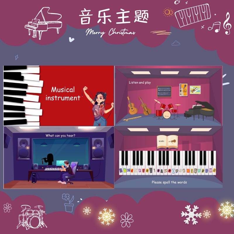Musical Instrument-Themed Courseware (Contains 23 Pages, Supports Wps, Powerpoint, Does Not Support Seewo)