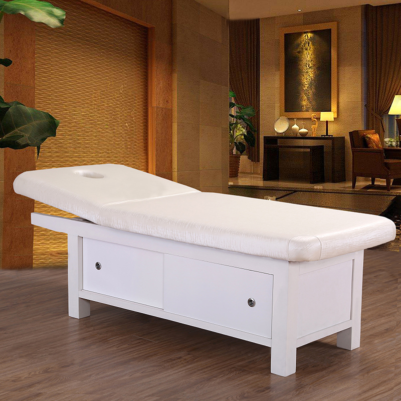 Solid Wood Beauty Bed Massage Bed Pushup Bed High-end Beauty Salon Special Moxibustion Physiotherapy Bed Home Beauty Body Massage Bed