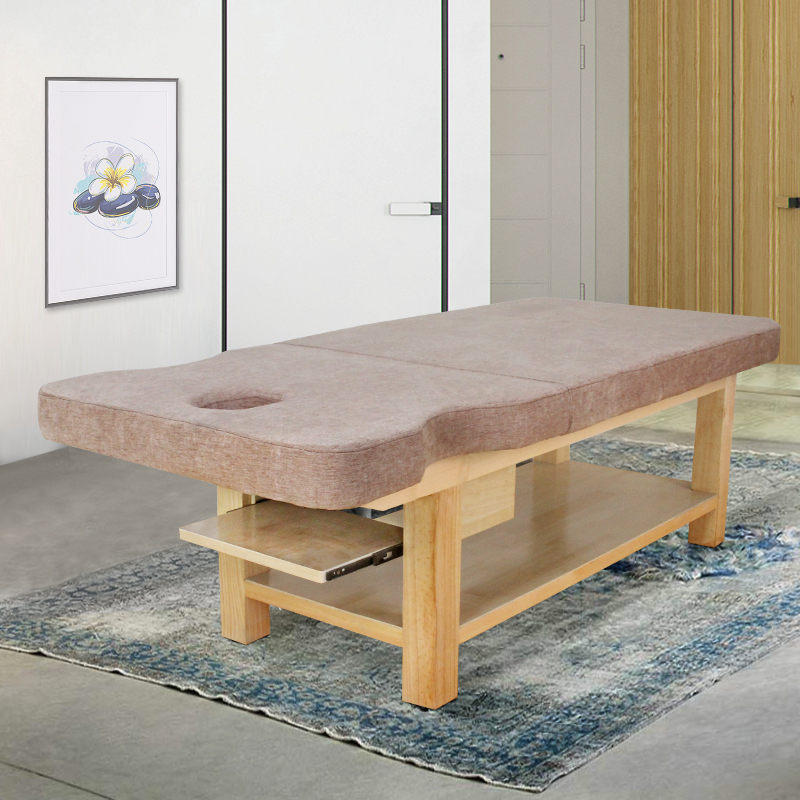 Solid Wood Beauty Bed Beauty Salon Special With Armrest Multifunction Beauty Body Massage Bed Pushup Bed Home Physiotherapy Bed
