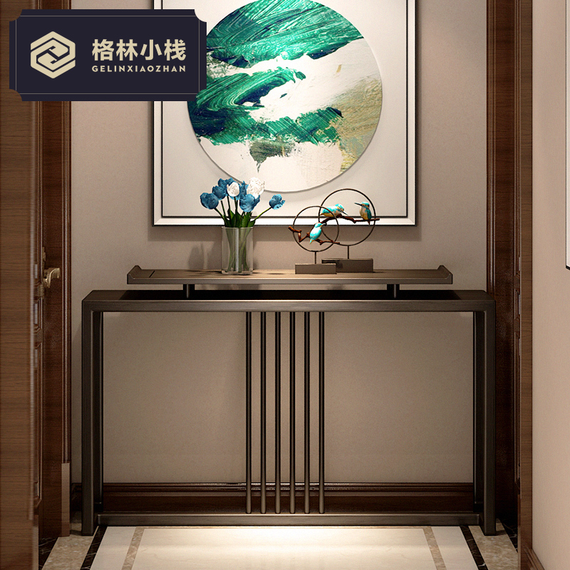 Semicircular Xuanguan Table Partition Table Living Room Leaning Against Wall Narrow Table Side Table Solid Wood For Table Door Hall Xuanguan Cabinet Entrance To The Outdoor Closing Table