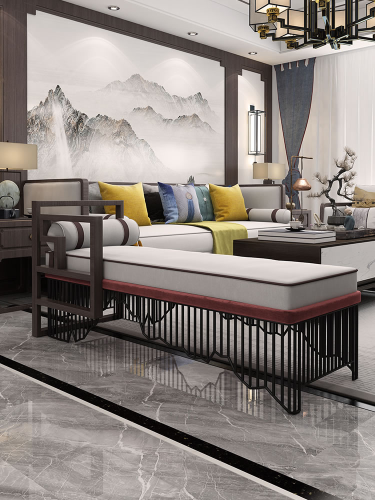 Green Small Stack Chaise longue Walnut solid wood chaise longue Shoe stool New Chinese style Creative Chaise Longue Chaise Longue Chaise Longue Chaise Longue Chaise Longue Chaise Longue Chaise Longue Chaise Longue