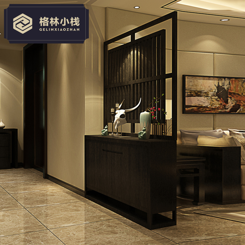 Xuan Guan Cabinet Partition Shoe Cabinet Screen Door Hall Dining Room Solid Wood Storage Decoration Modern Simplicity New Chinese Creative Screen
