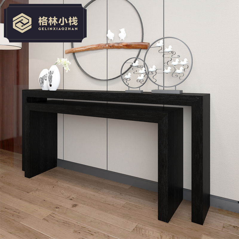 Modern brief Xuan Guanguan table Living room Xuanguan Taichung style door hall Solid Wood Frame Strips Case strip table retro for table for table