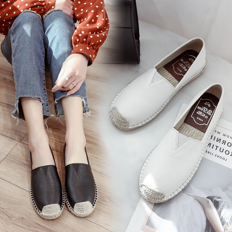 Flat Bottom Single Shoes 2022 Spring Summer New Grass Choreography Fisherman Shoes Women Soft-bottom One Foot Pedal Sloth Shoes Nets Red Women Shoes