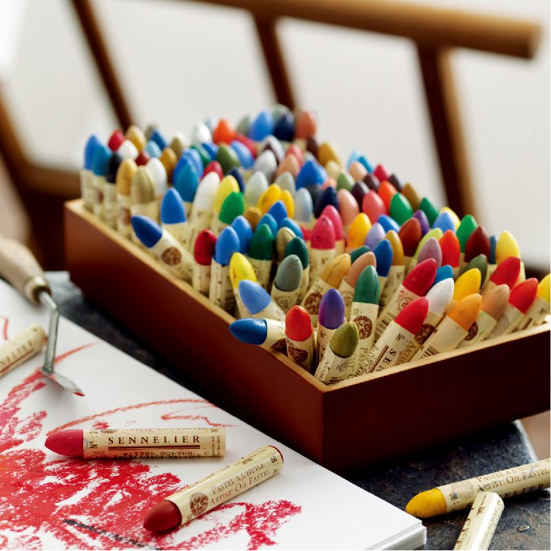 Shen Nellier Oil oil stick Pearlescent metal basic color Oil crayon pastel stick 6 colors 12 24 48 72 colors set