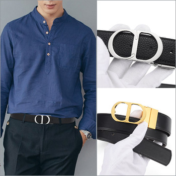 Dorondio men's leather belt cd luxury goods
