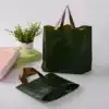 Dark green large medium small tote bag plastic bag Clothing bag Cosmetic bag Gift bag Shopping bag can be printed