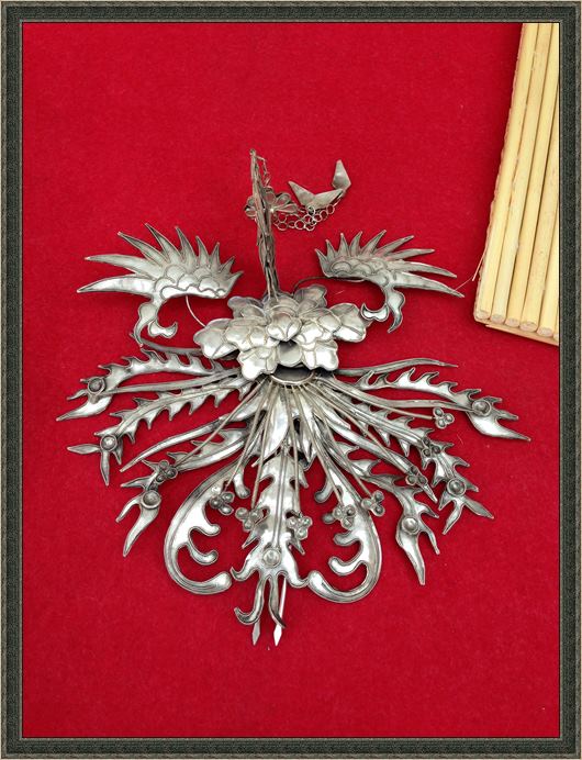 Hanfu Accessories Traditional Ancient Method Pinch Silk Craft Ancient Fashion crew Special Miao silver headwear Zhengfeng Fengguan