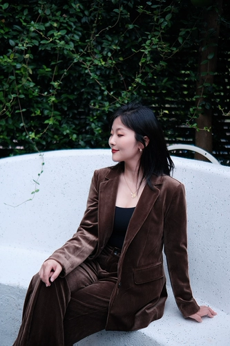 介面 Импортный вельветовый бархатный ретро комплект, простой и элегантный дизайн