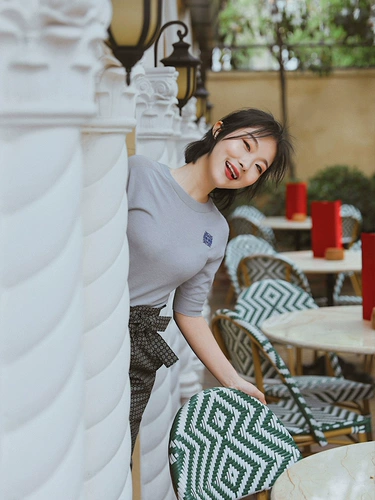 Кашемировая трикотажная футболка с коротким рукавом, тонкий свитер, круглый воротник