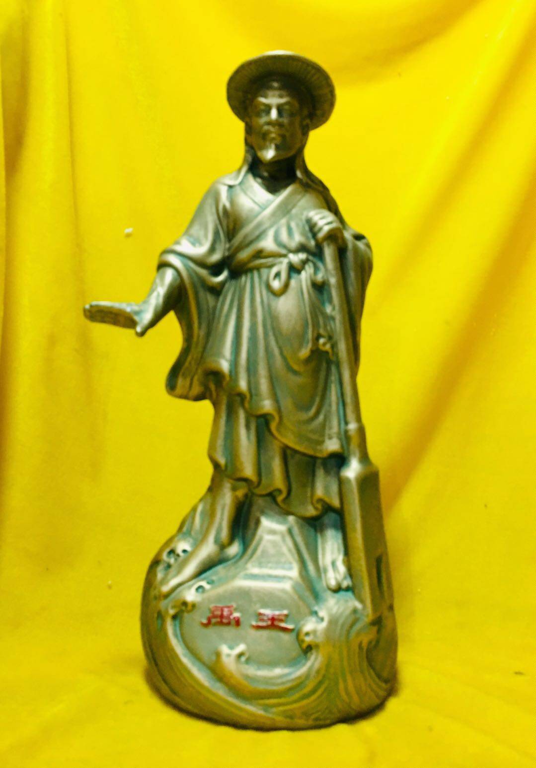 Ceramic bottle collection 301 wine cabinet shows perfect intact Dayu copper plated five pounds of large wine bottle height 45 - diameter