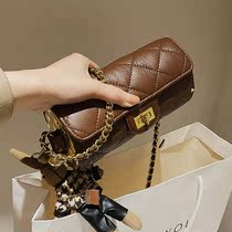 French small さな public fashion chain one-shoulder messenger small bag womens autumn and winter 22 new all-match rhombus cylinder bag