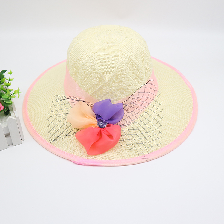 Women's Vacation Simple Style Solid Color Big Eaves Straw Hat display picture 2