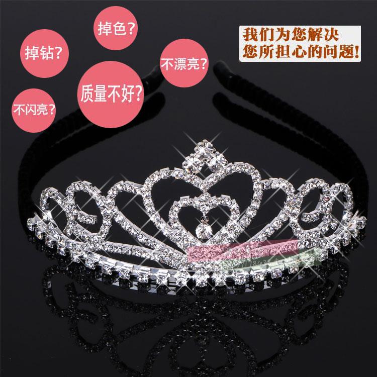 Người lớn trẻ em pha lê vương miện nhung quanh co cô gái công chúa vương miện hiệu suất headband phụ kiện tóc thẻ băng đô nam