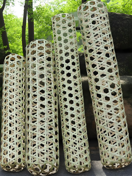 Bamboo Woven Pillow, Handmade Bamboo Long Pillow for Sleeping, Summer Sleeping Bamboo Pad, Cool and Breathable, a Cooling and Refreshing Artifact