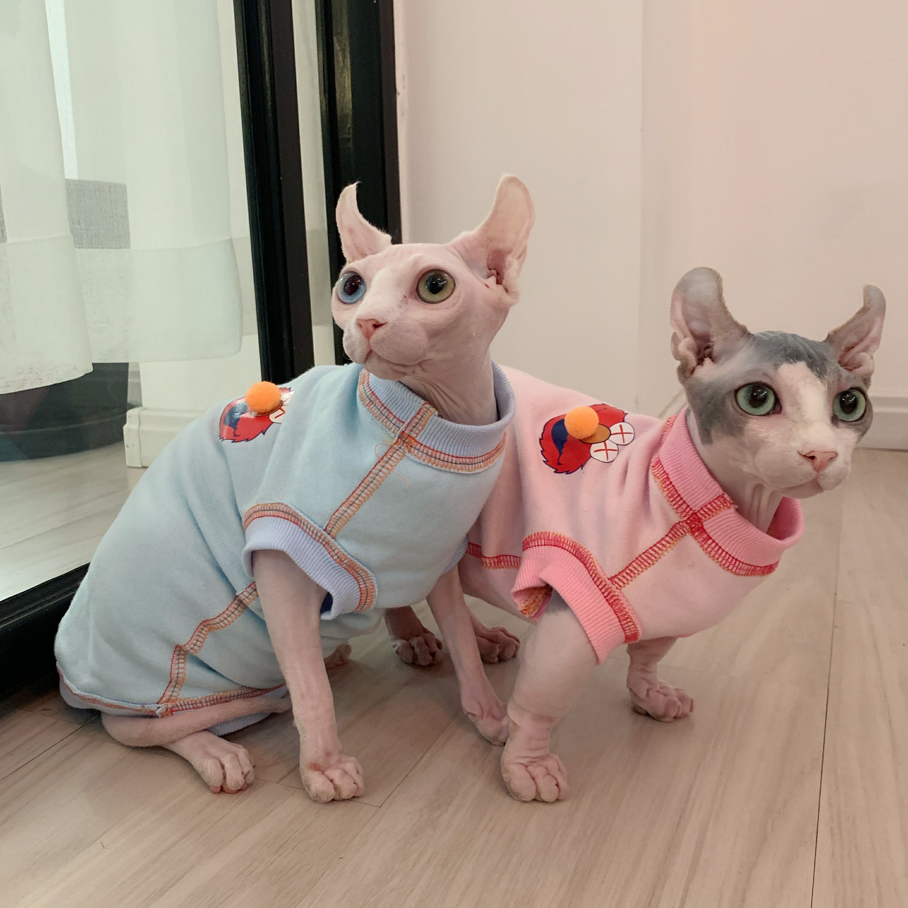 Spinx Clothes Cat Clothes Winter and Winter Plush heat and bone - free seam without trace - free belly clothes
