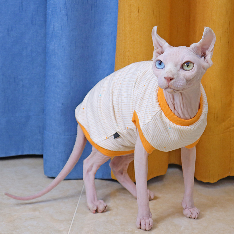 Spinkstev Cat Clothes Pure Cotton Soft Baby Cotton Short Feet Anti-Allergic Thin Four Seasons Blade